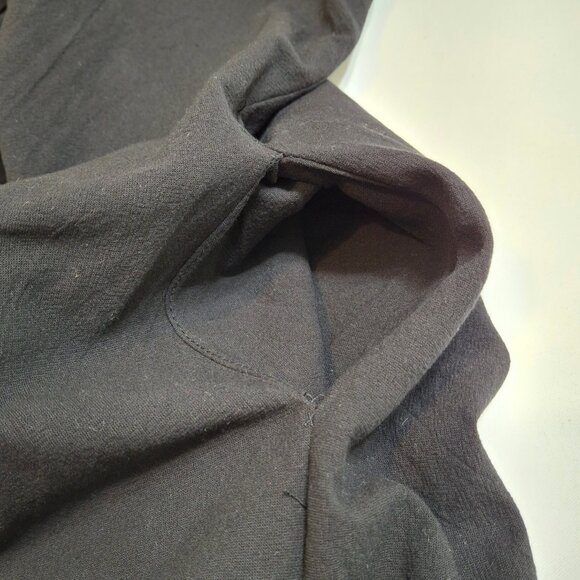 Modest Midi Asymmetric Hem Dress Size 2XL BIU BIU Black Long Sleeve Round Neck - Picture 7 of 16